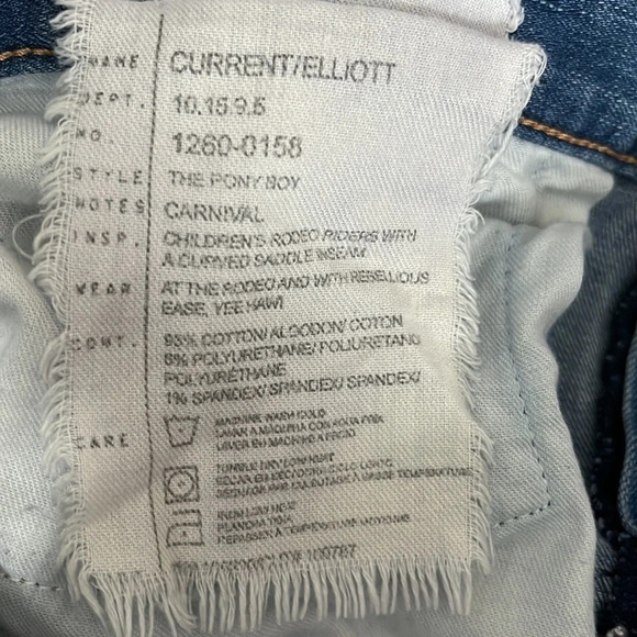 Current Elliott The Pony Boy Cropped Relaxed Fit Boyfriend Jean - Size 28 - Picture 6 of 7